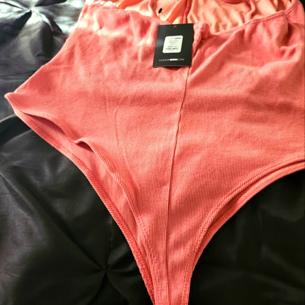 Woman's Coral Body Suit